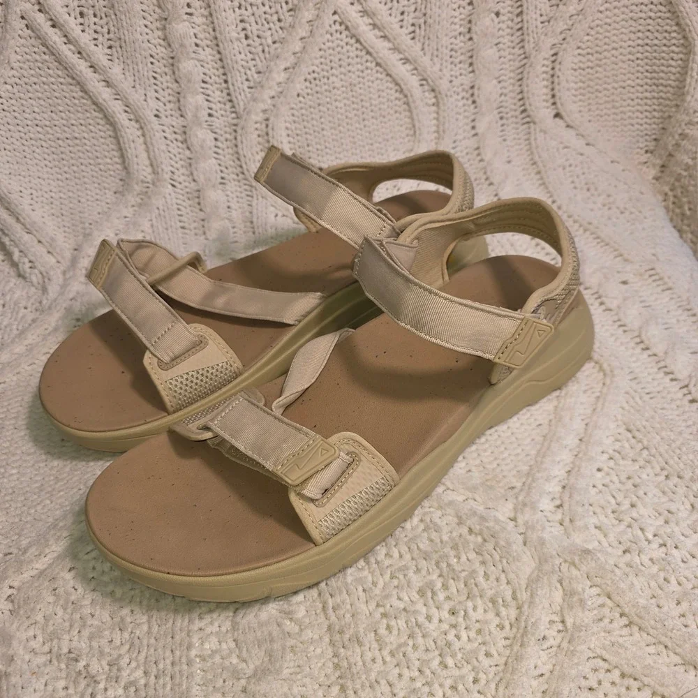 Teva Zymic Sandals‎ Sesame Tan Strappy Sport Outdoor Hiking Mens 14 Excellent